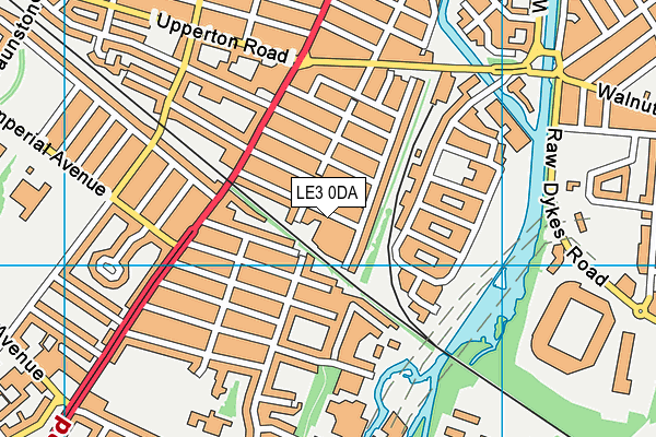 LE3 0DA map - OS VectorMap District (Ordnance Survey)