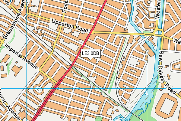 LE3 0DB map - OS VectorMap District (Ordnance Survey)