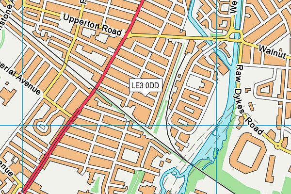 LE3 0DD map - OS VectorMap District (Ordnance Survey)