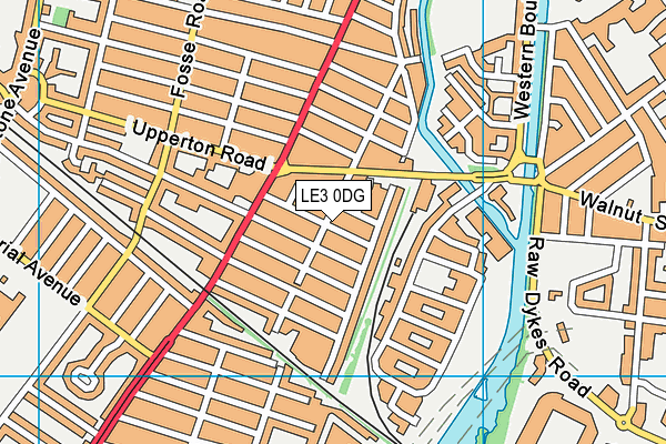 LE3 0DG map - OS VectorMap District (Ordnance Survey)