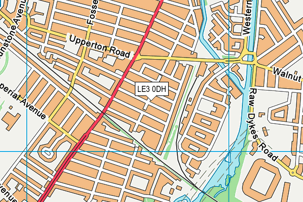 LE3 0DH map - OS VectorMap District (Ordnance Survey)