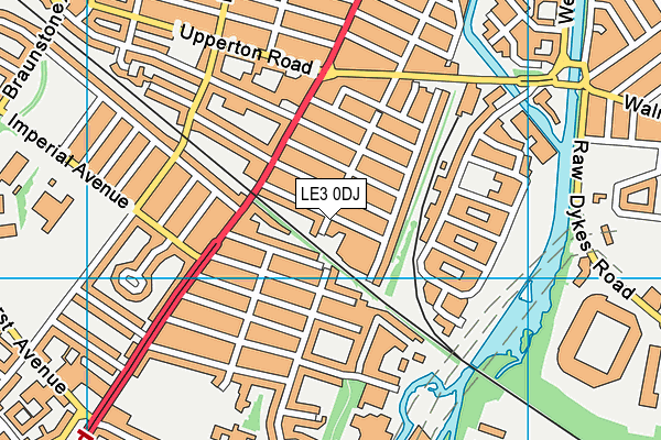 LE3 0DJ map - OS VectorMap District (Ordnance Survey)