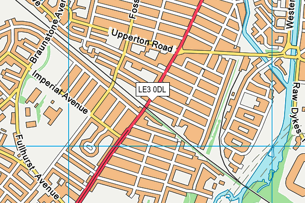 LE3 0DL map - OS VectorMap District (Ordnance Survey)
