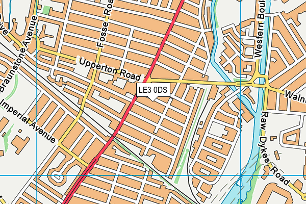 LE3 0DS map - OS VectorMap District (Ordnance Survey)