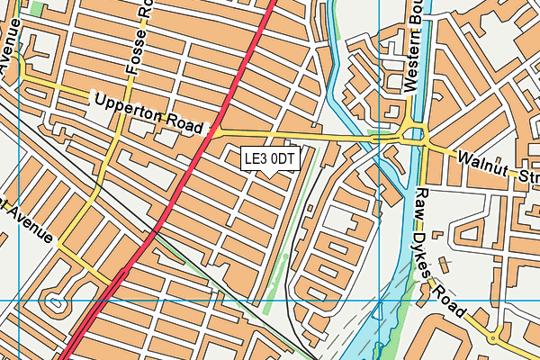 LE3 0DT map - OS VectorMap District (Ordnance Survey)