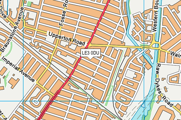 LE3 0DU map - OS VectorMap District (Ordnance Survey)