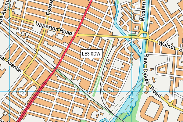 LE3 0DW map - OS VectorMap District (Ordnance Survey)