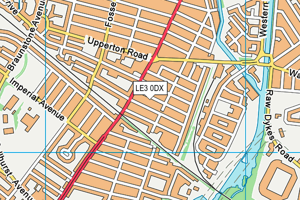 LE3 0DX map - OS VectorMap District (Ordnance Survey)