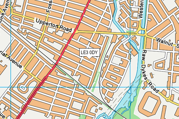 LE3 0DY map - OS VectorMap District (Ordnance Survey)