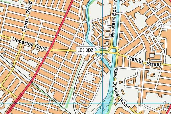 LE3 0DZ map - OS VectorMap District (Ordnance Survey)