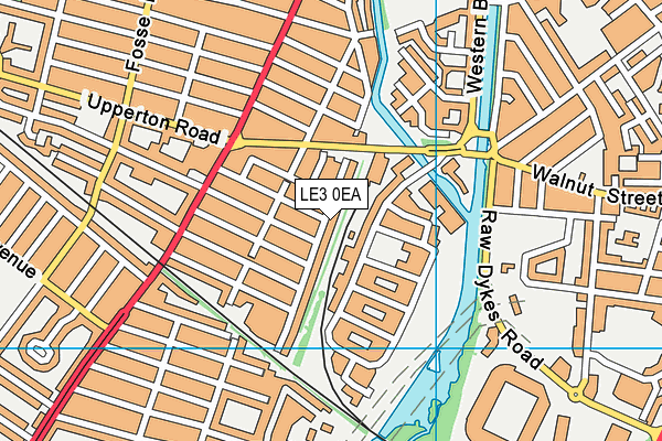 LE3 0EA map - OS VectorMap District (Ordnance Survey)