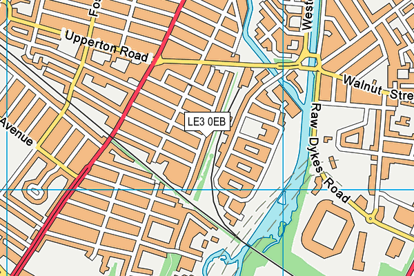 LE3 0EB map - OS VectorMap District (Ordnance Survey)