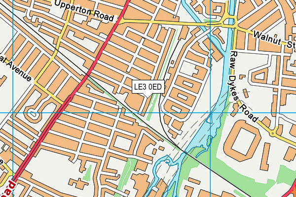 LE3 0ED map - OS VectorMap District (Ordnance Survey)