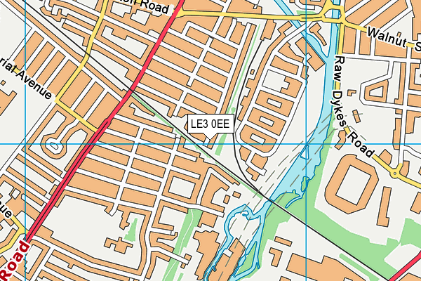 LE3 0EE map - OS VectorMap District (Ordnance Survey)