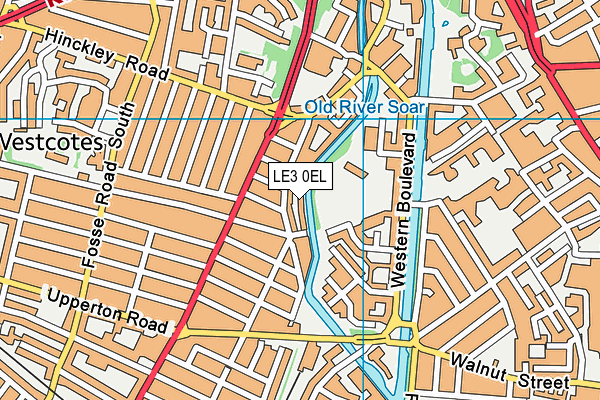 LE3 0EL map - OS VectorMap District (Ordnance Survey)