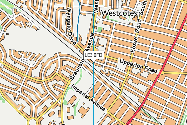 LE3 0FD map - OS VectorMap District (Ordnance Survey)