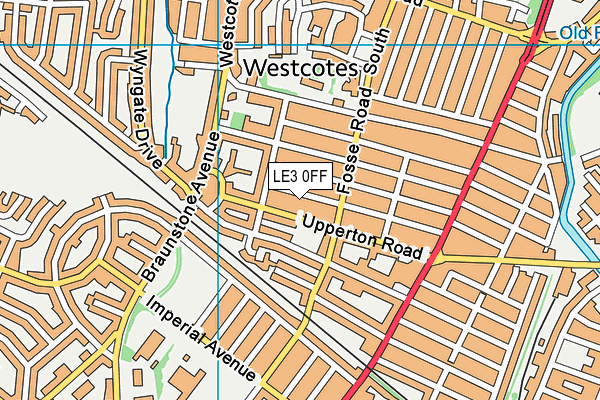 LE3 0FF map - OS VectorMap District (Ordnance Survey)