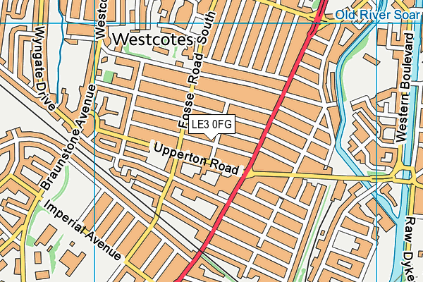 LE3 0FG map - OS VectorMap District (Ordnance Survey)