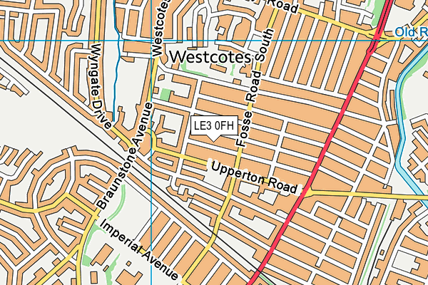 LE3 0FH map - OS VectorMap District (Ordnance Survey)