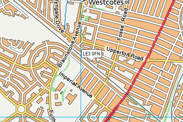 LE3 0FN map - OS VectorMap District (Ordnance Survey)