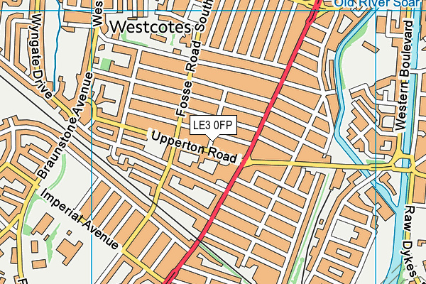 LE3 0FP map - OS VectorMap District (Ordnance Survey)
