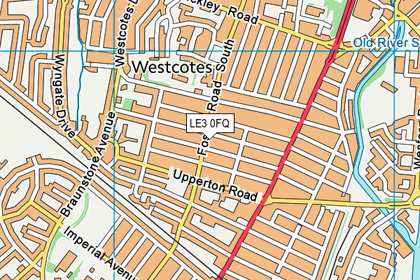 LE3 0FQ map - OS VectorMap District (Ordnance Survey)
