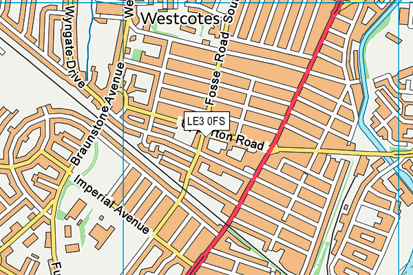 LE3 0FS map - OS VectorMap District (Ordnance Survey)