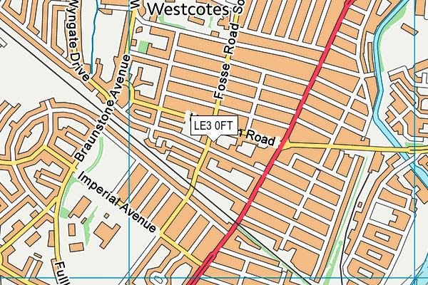 LE3 0FT map - OS VectorMap District (Ordnance Survey)