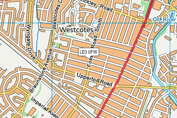 LE3 0FW map - OS VectorMap District (Ordnance Survey)