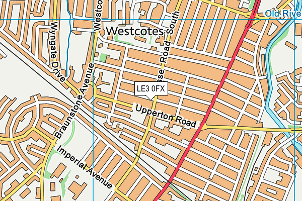 LE3 0FX map - OS VectorMap District (Ordnance Survey)