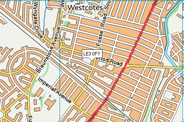 LE3 0FY map - OS VectorMap District (Ordnance Survey)