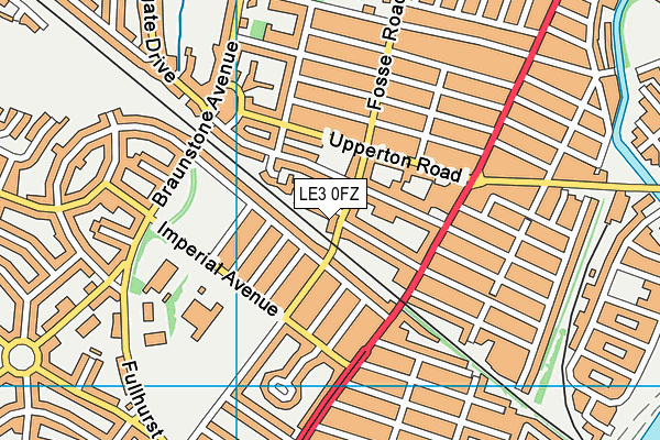 LE3 0FZ map - OS VectorMap District (Ordnance Survey)