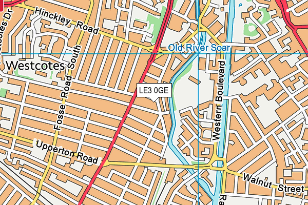LE3 0GE map - OS VectorMap District (Ordnance Survey)