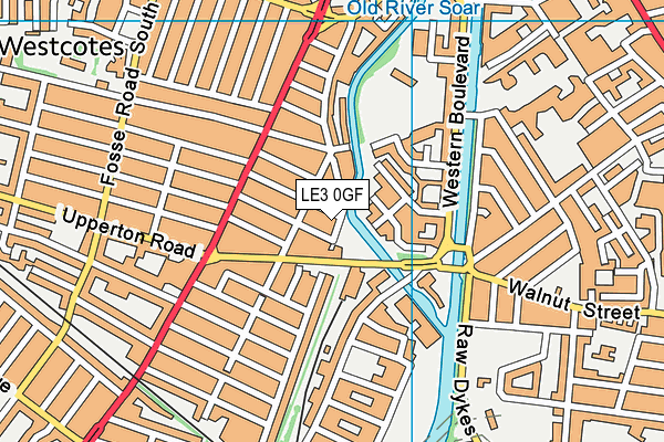 LE3 0GF map - OS VectorMap District (Ordnance Survey)