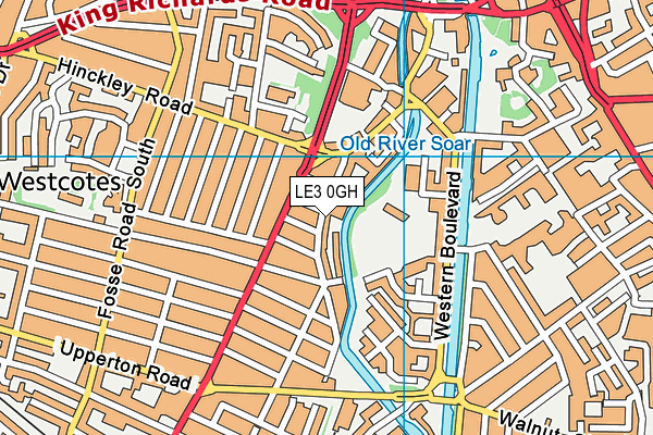 LE3 0GH map - OS VectorMap District (Ordnance Survey)