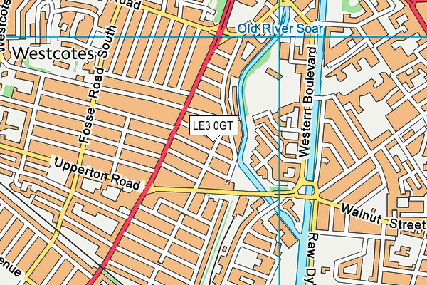 LE3 0GT map - OS VectorMap District (Ordnance Survey)