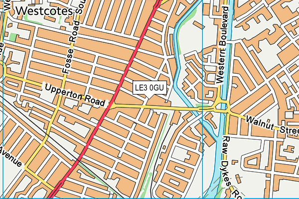 LE3 0GU map - OS VectorMap District (Ordnance Survey)