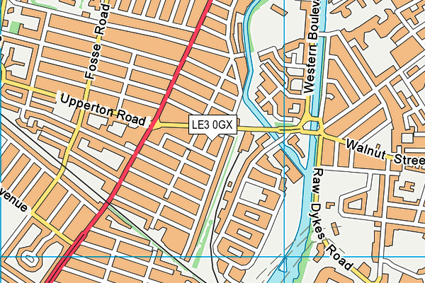 LE3 0GX map - OS VectorMap District (Ordnance Survey)