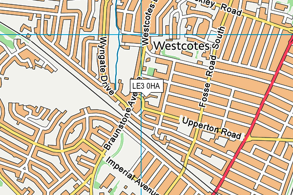 LE3 0HA map - OS VectorMap District (Ordnance Survey)