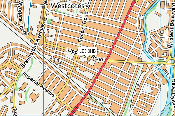 LE3 0HB map - OS VectorMap District (Ordnance Survey)