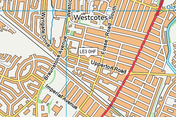 LE3 0HF map - OS VectorMap District (Ordnance Survey)
