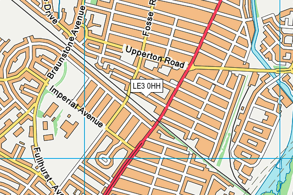 LE3 0HH map - OS VectorMap District (Ordnance Survey)