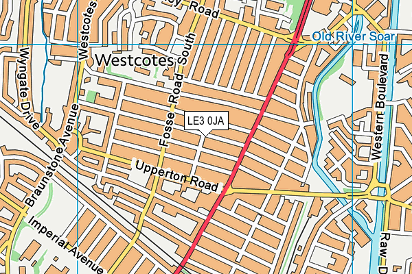 LE3 0JA map - OS VectorMap District (Ordnance Survey)