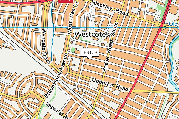 LE3 0JB map - OS VectorMap District (Ordnance Survey)