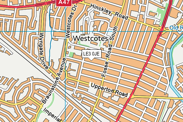 LE3 0JE map - OS VectorMap District (Ordnance Survey)