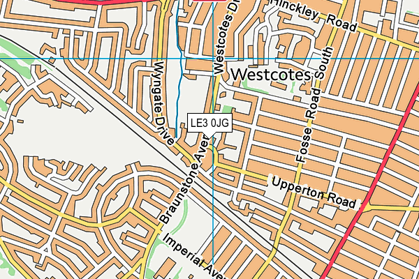 LE3 0JG map - OS VectorMap District (Ordnance Survey)