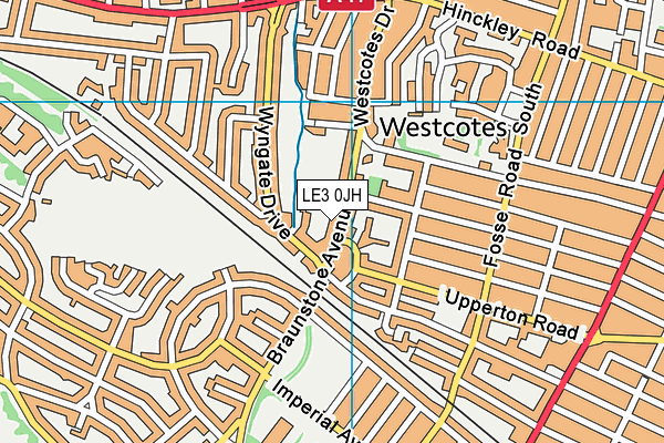 LE3 0JH map - OS VectorMap District (Ordnance Survey)