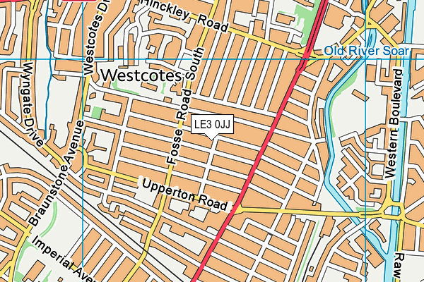 LE3 0JJ map - OS VectorMap District (Ordnance Survey)