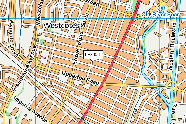 LE3 0JL map - OS VectorMap District (Ordnance Survey)