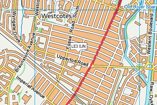 LE3 0JN map - OS VectorMap District (Ordnance Survey)